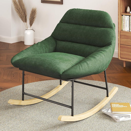 Vesgantti Outdoor Rocking Chair with Sherpa Fleece Upholstery