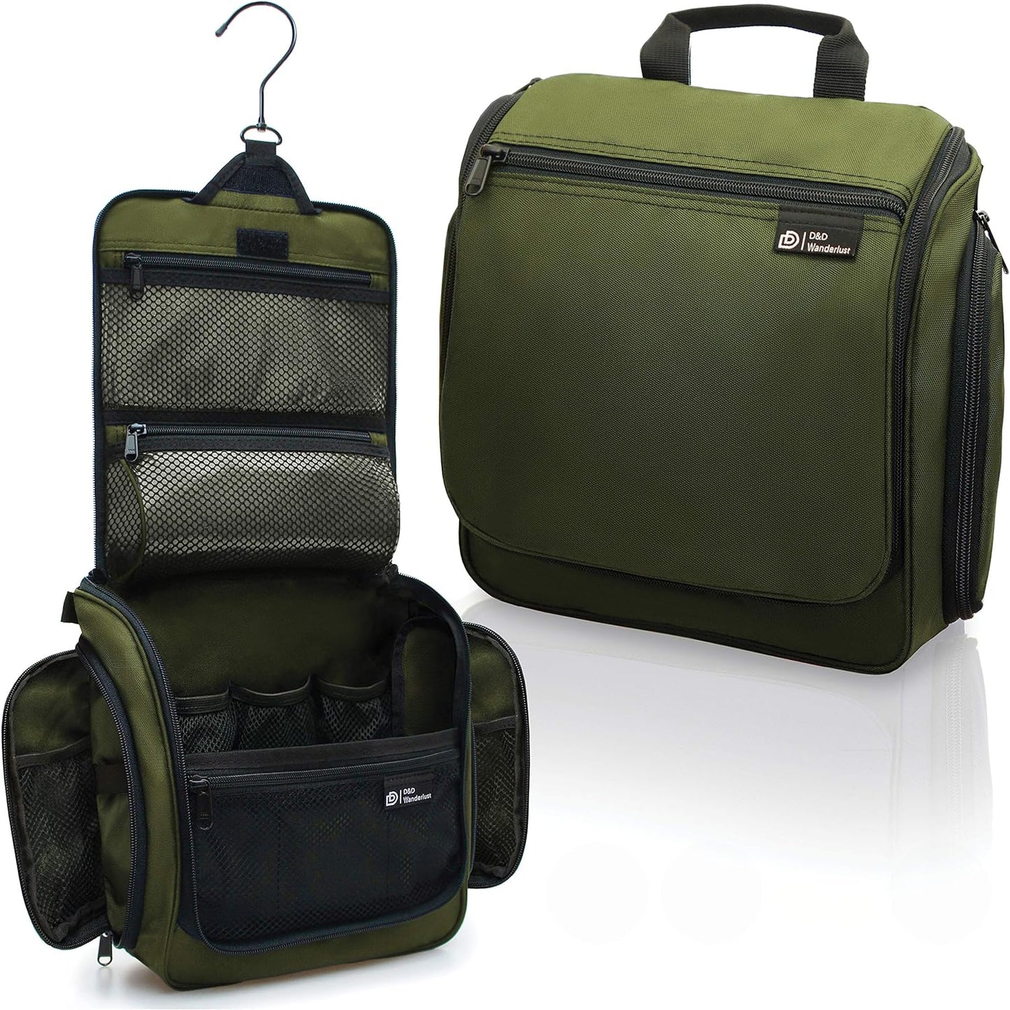 D&D XXL Travel Toiletry Bag - 10 Compartments, YKK Zippers, Water-Resistant