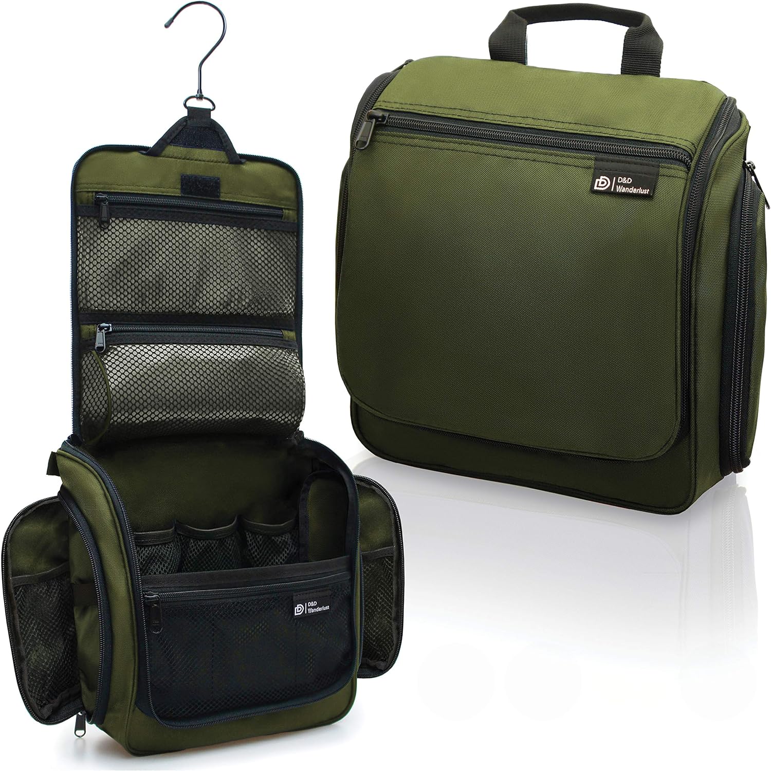 D&D XXL Travel Toiletry Bag - 10 Compartments, YKK Zippers, Water-Resistant