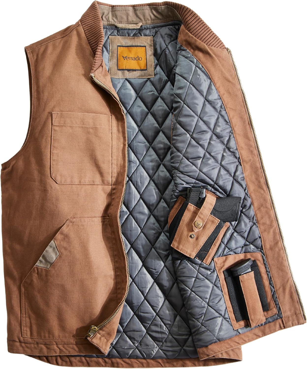 Venado Concealed Carry Vest for Men - Heavy Duty Canvas Style