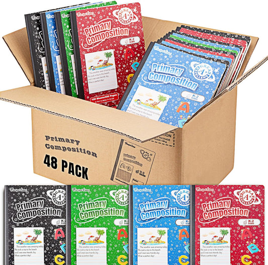 Primary Journal 48 Pack - Half Page Ruled - Ideal for Kids!