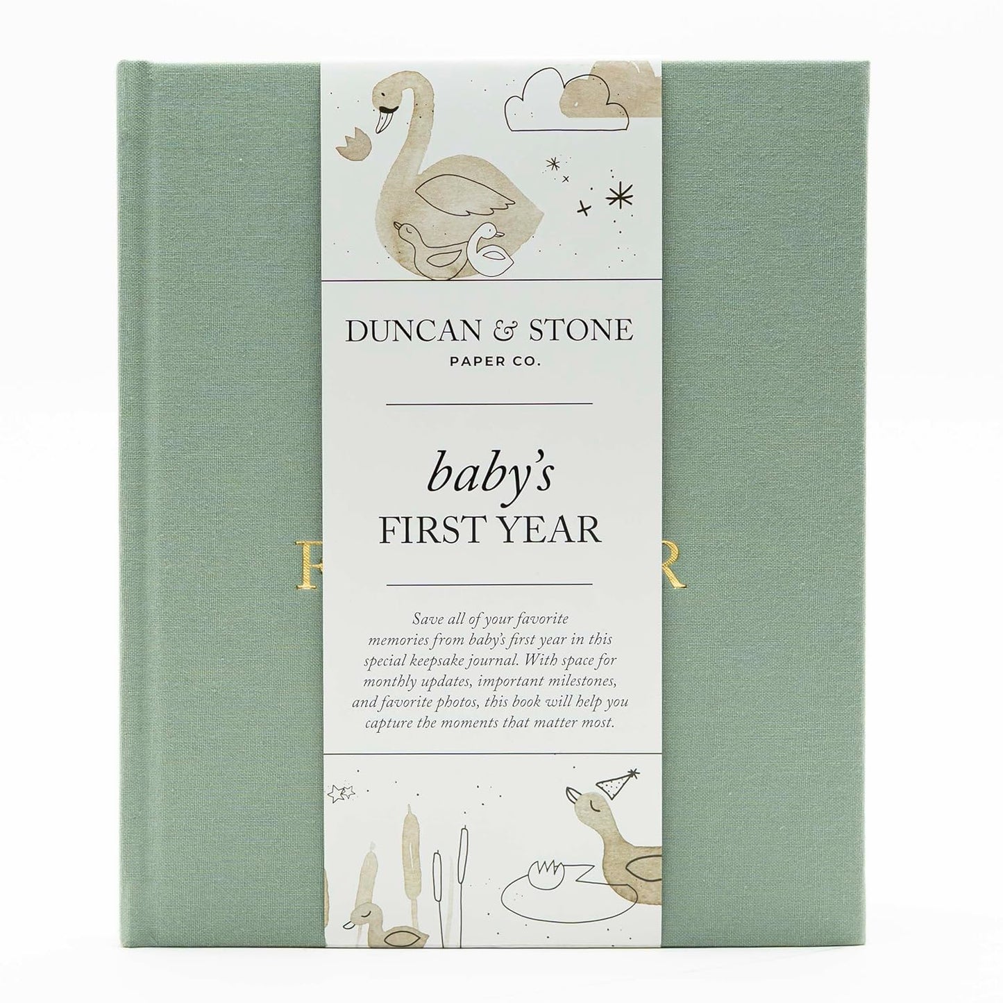 Baby First Year Book - Heirloom Keepsake for Milestones
