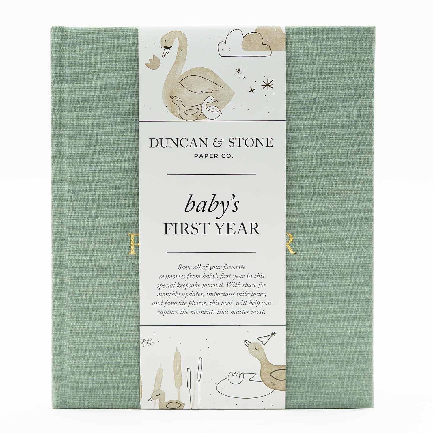 Baby First Year Book - Heirloom Keepsake for Milestones