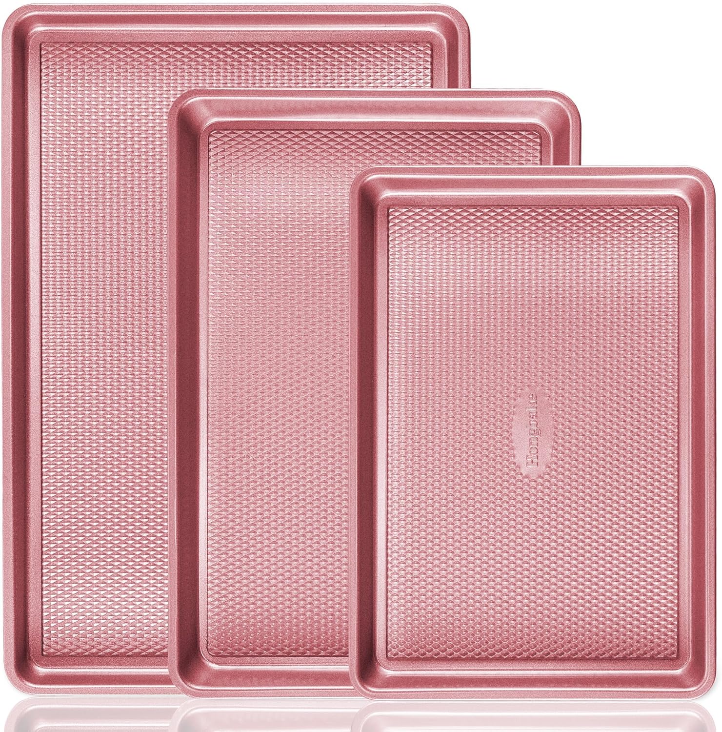 HONGBAKE Baking Sheet Pan Set for Perfect Cookies and More
