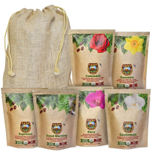 Sampler Variety Pack of Low Acid Organic Coffee Beans Gift