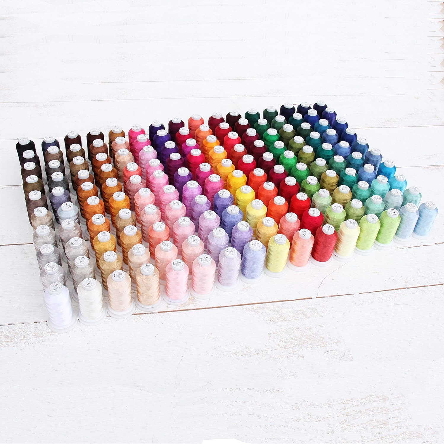 Threadart 160 Color Embroidery Thread Set | All Color Sets | 500M Spools | for All Machines