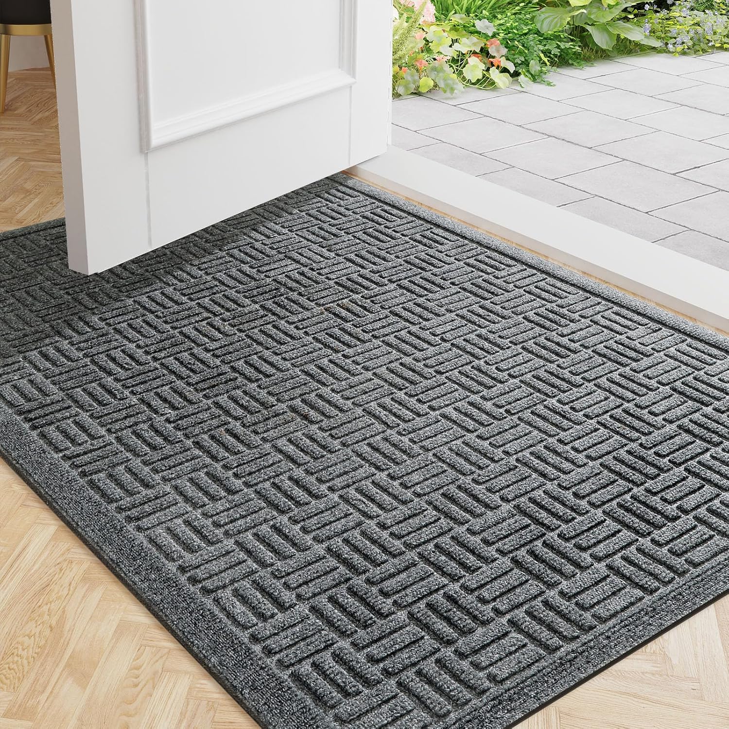 Mibao Front Door Mat Indoor Outdoor Waterproof Non-Slip Design