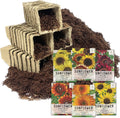Sunflower Seed Packet Collection Seed Starting Bundle - Heirloom Mix