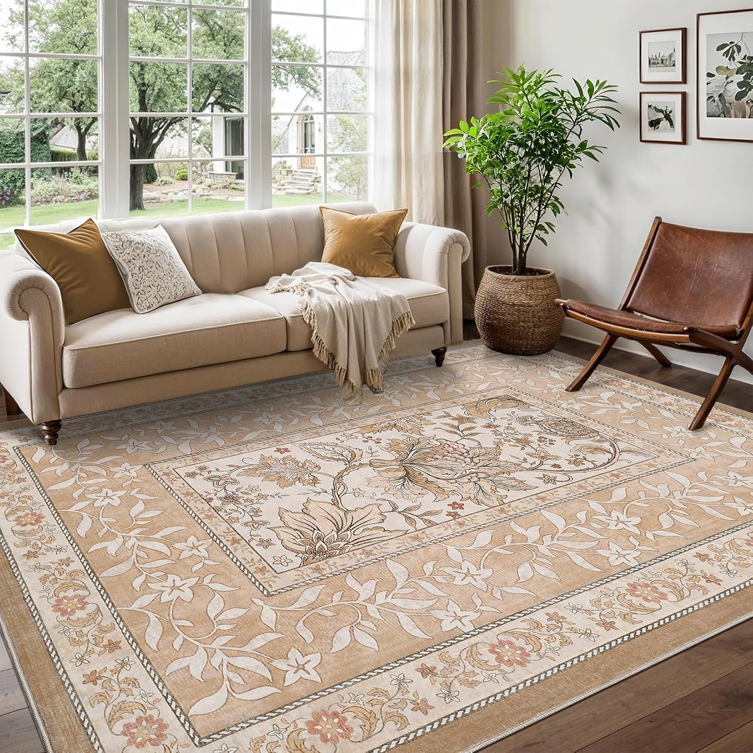 Provence 5x7 Area Rugs for Vintage Cottagecore Style Homes