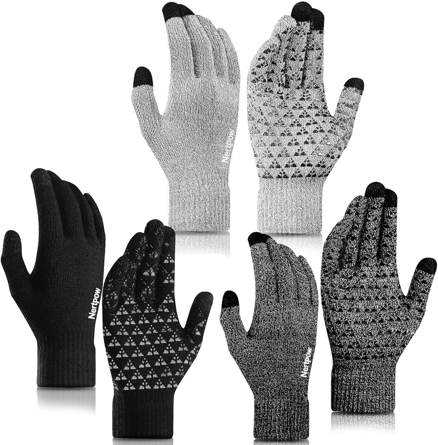 Warm Touchscreen Gloves 3-Pack by Nertpow