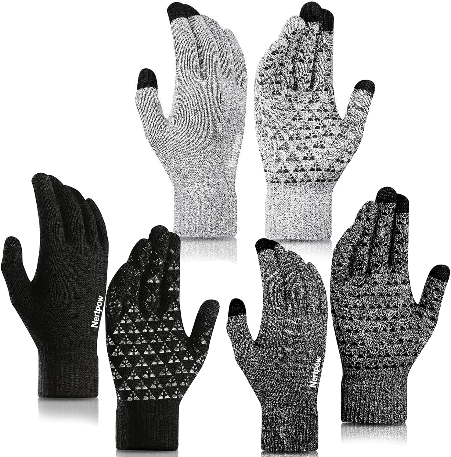 Warm Touchscreen Gloves 3-Pack by Nertpow
