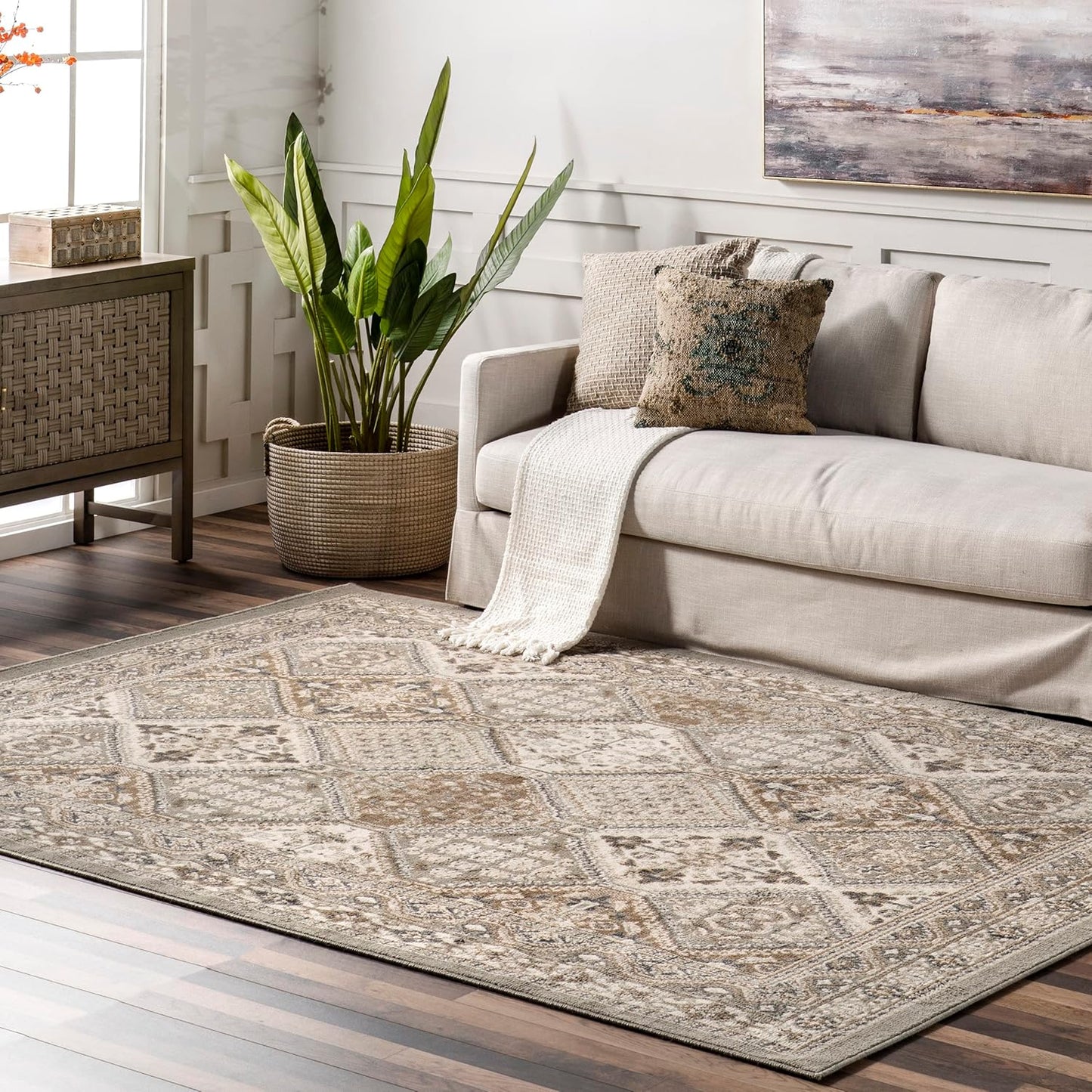 nuLOOM 6ft 7in x 9ft Becca Traditional Tiled Area Rug Review