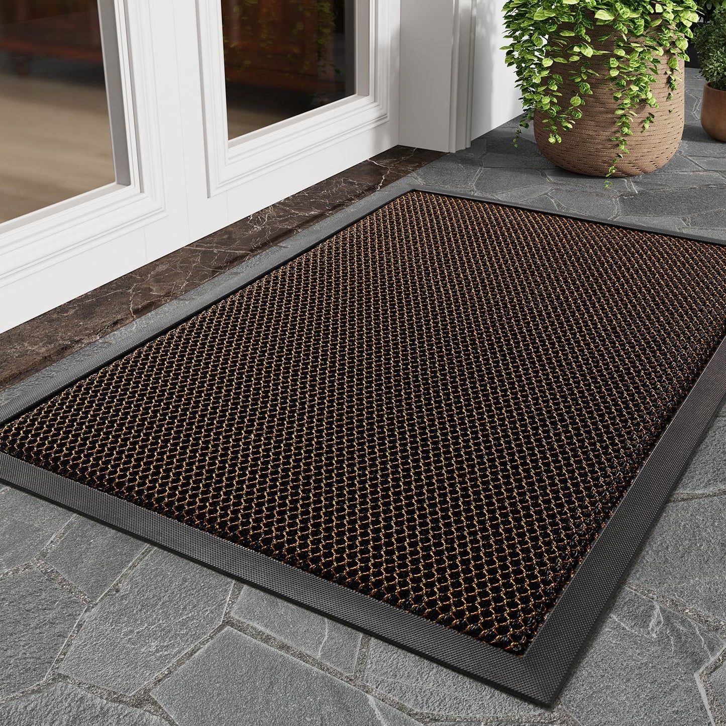 Dirt Trapper Doormat for Outside Entrance - Heavy Duty Mat