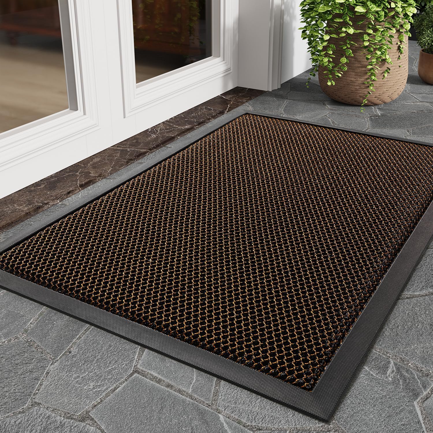 Dirt Trapper Doormat for Outside Entrance - Heavy Duty Mat