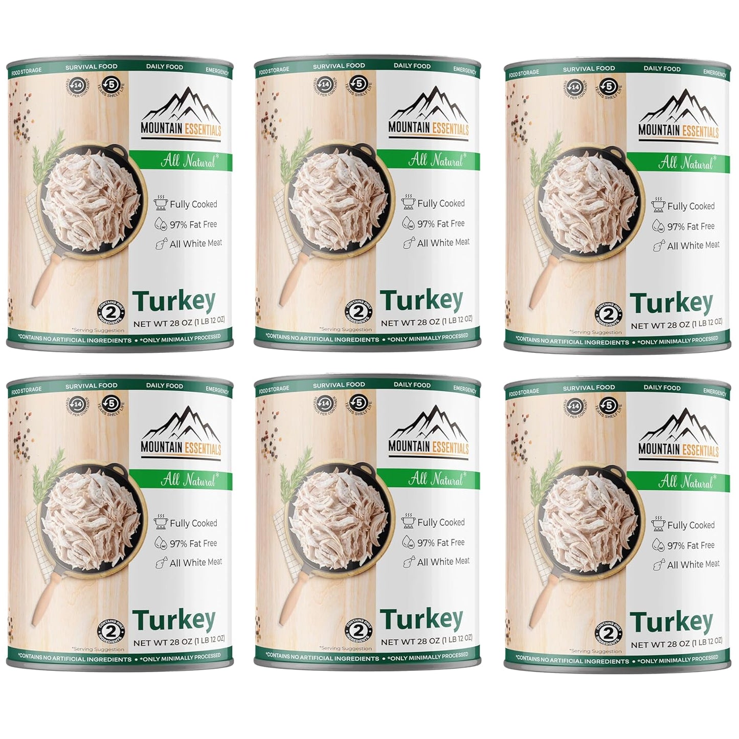 Mountain Essentials Canned Turkey - Ready to Eat, 5-Year Shelf Life