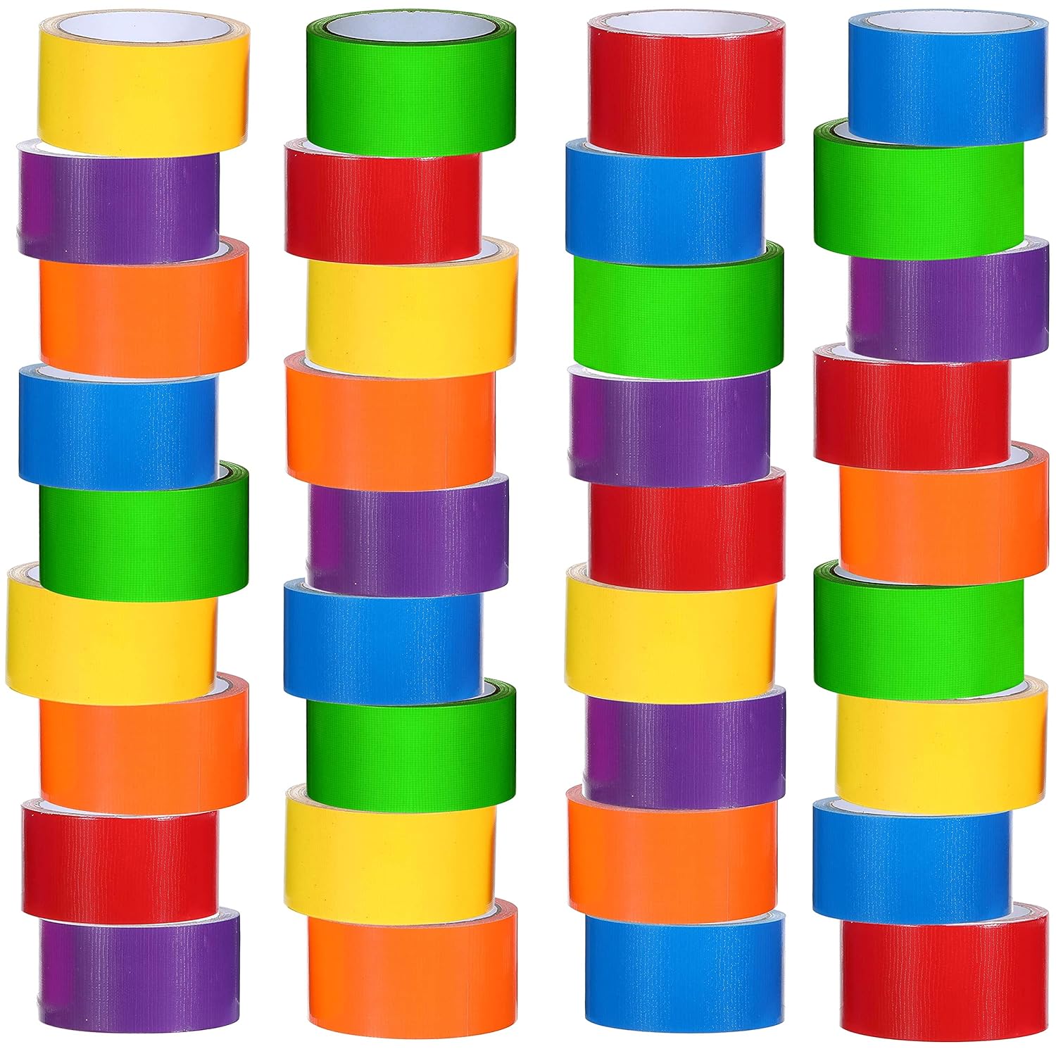 36 Rolls Colored Duct Tape for DIY Craft Art and Packaging