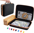 Dominoes Set Double 12 with 4 Racks - EVA Case for Family Play