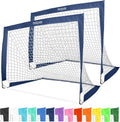 Portable 4 x 3 ft Soccer Goals for Kids - Pop-Up Set of 2