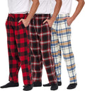 Andrew Scott Men's 3 Pack Cotton Flannel Pajama Lounge Pants