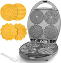 Pizzelle Maker Multi 4 x 4.5in Iron - Compact Family Pizzelle Maker