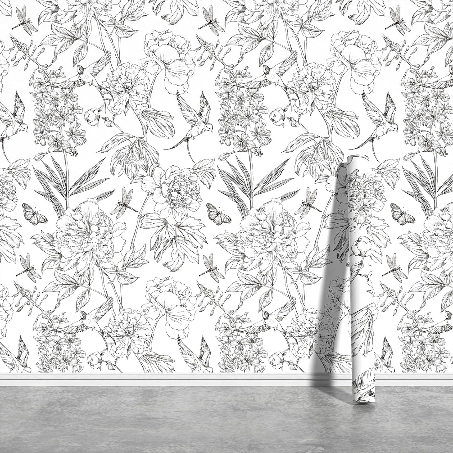 Peony Floral Wallpaper Peel and Stick for Stylish Decor