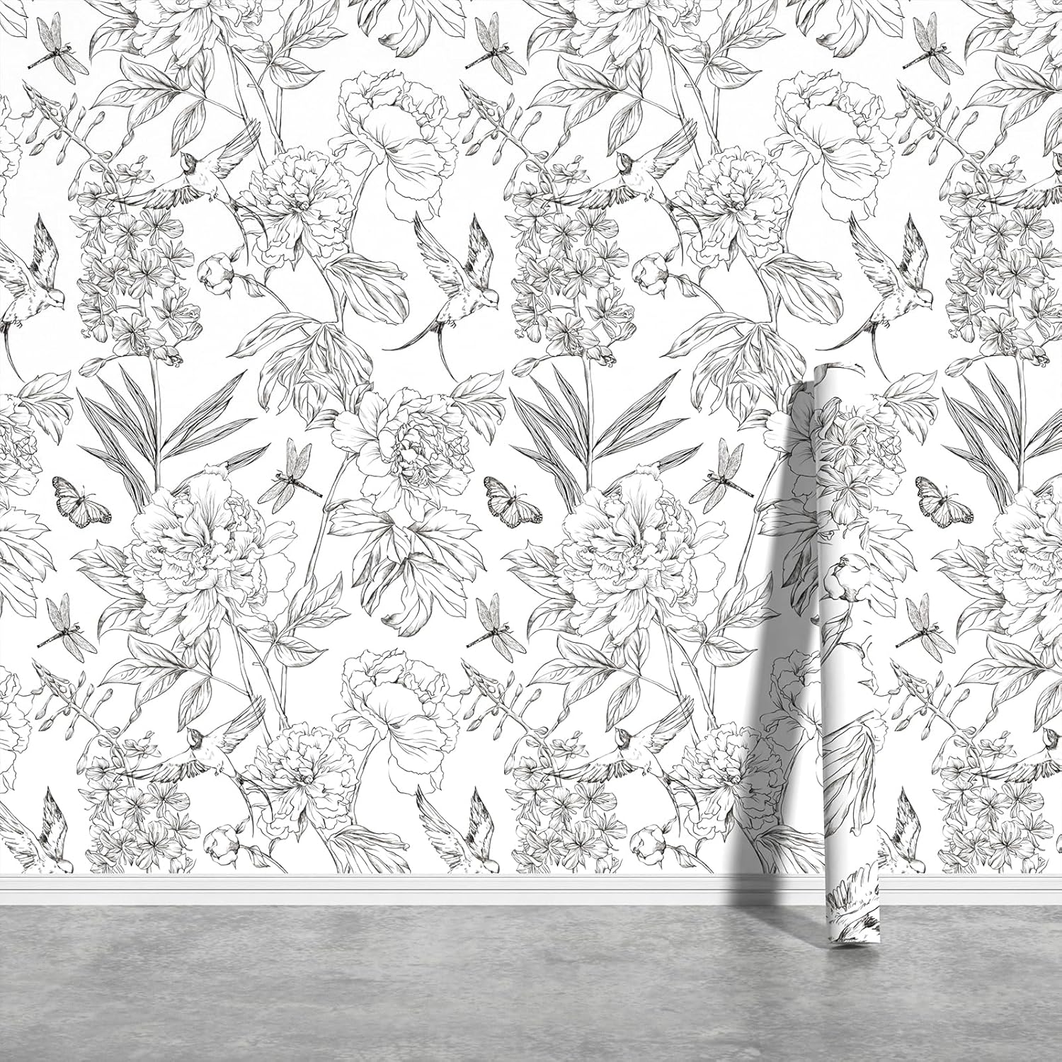 Peony Floral Wallpaper Peel and Stick for Stylish Decor