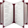 Goodsmart Columbia Casebound Menu Covers 5-Pack - Burgundy 6-View