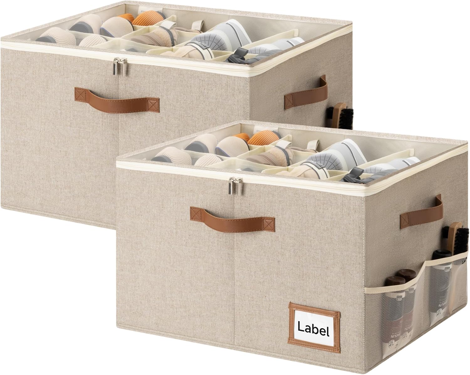 StorageWorks Shoe Organizer for Closet - 2 Pack Shoe Storage