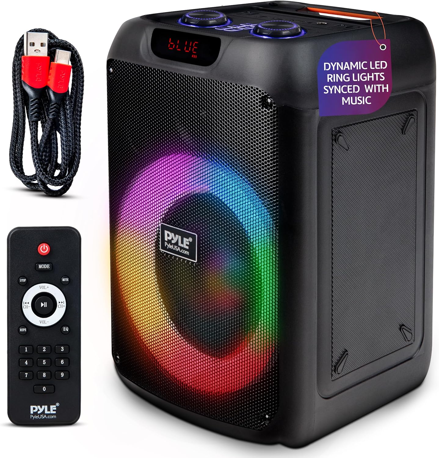 Powerful Bass, Clear Treble - Pyle Bluetooth Speaker