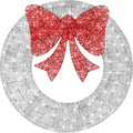 36 Inch LED Pre-Lit Outdoor Christmas Wreath for Holiday Decor
