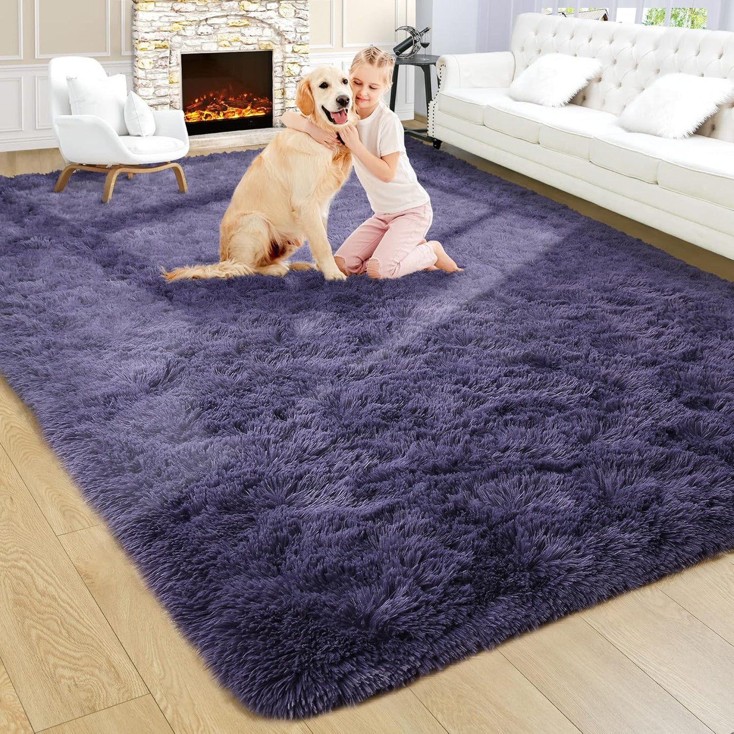 Noahas Fluffy 8x10 Area Rugs for Living Room and Bedroom Decor