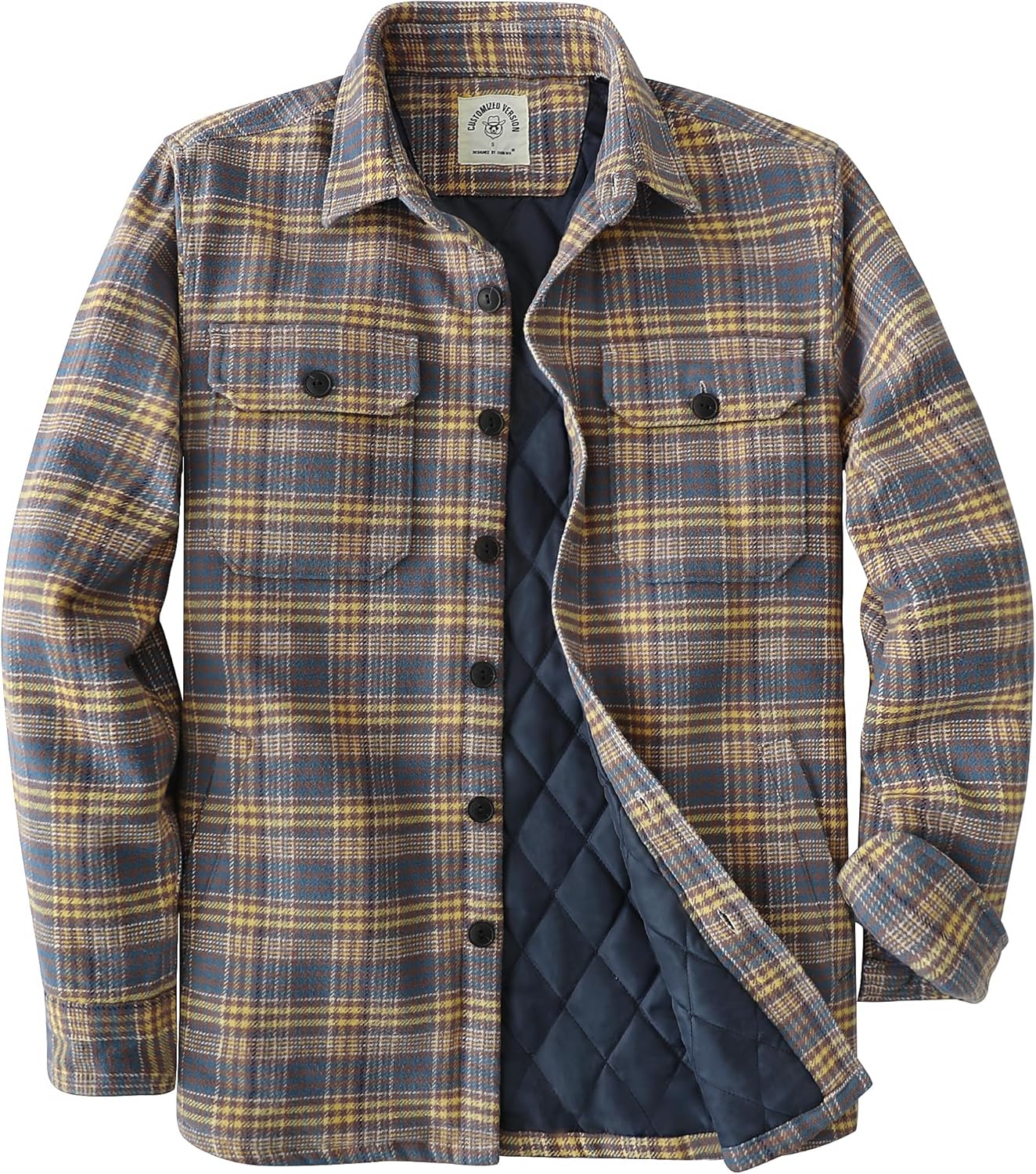 Dubinik Mens Shacket Flannel Shirt - Lightweight Jacket for Comfort