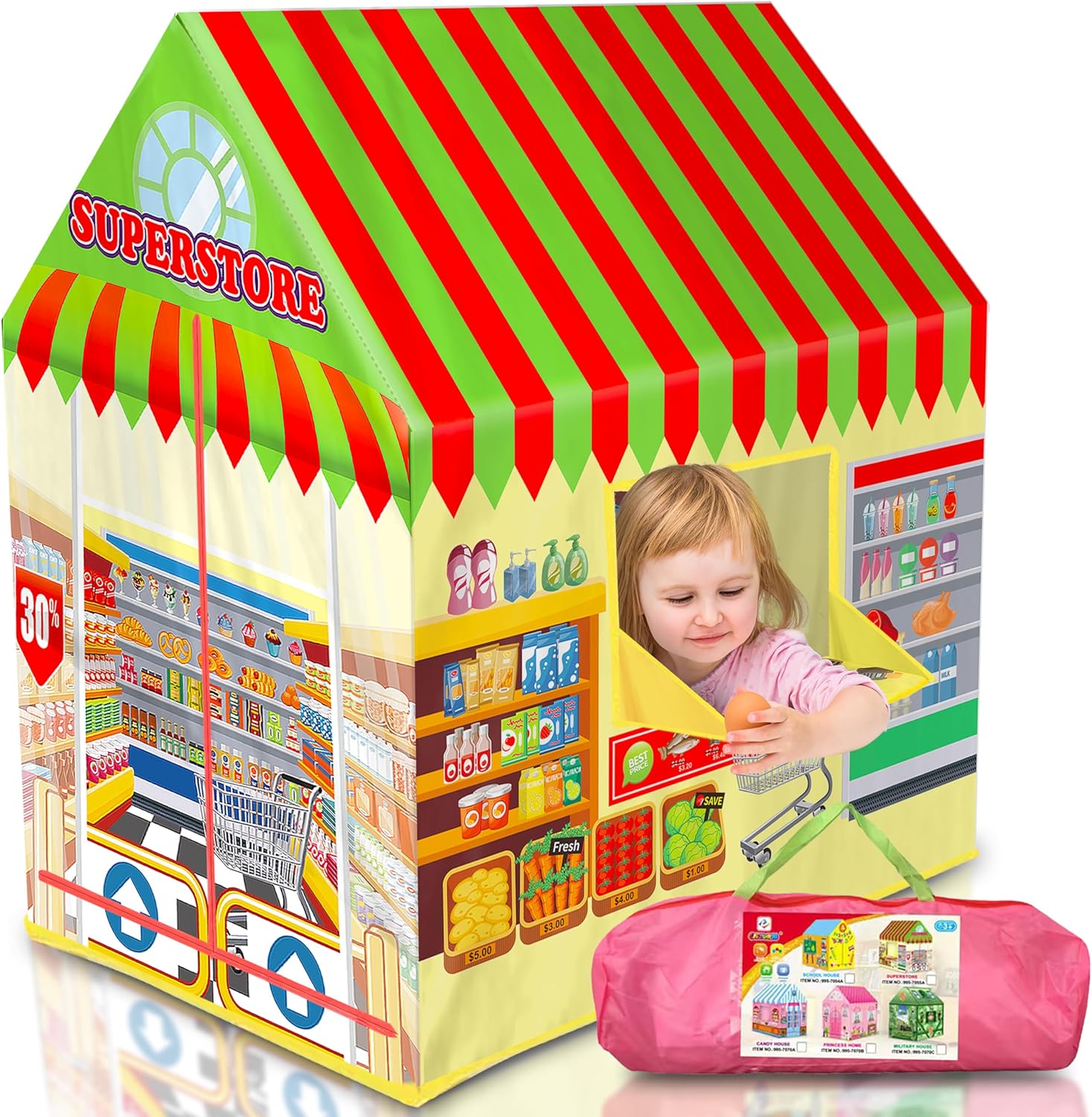 Supermarket Playhouse Tent - Indoor & Outdoor Fun!