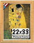 Antique Gold 22x33 Picture Frame.75 in Wide - Vintage Look, Ready