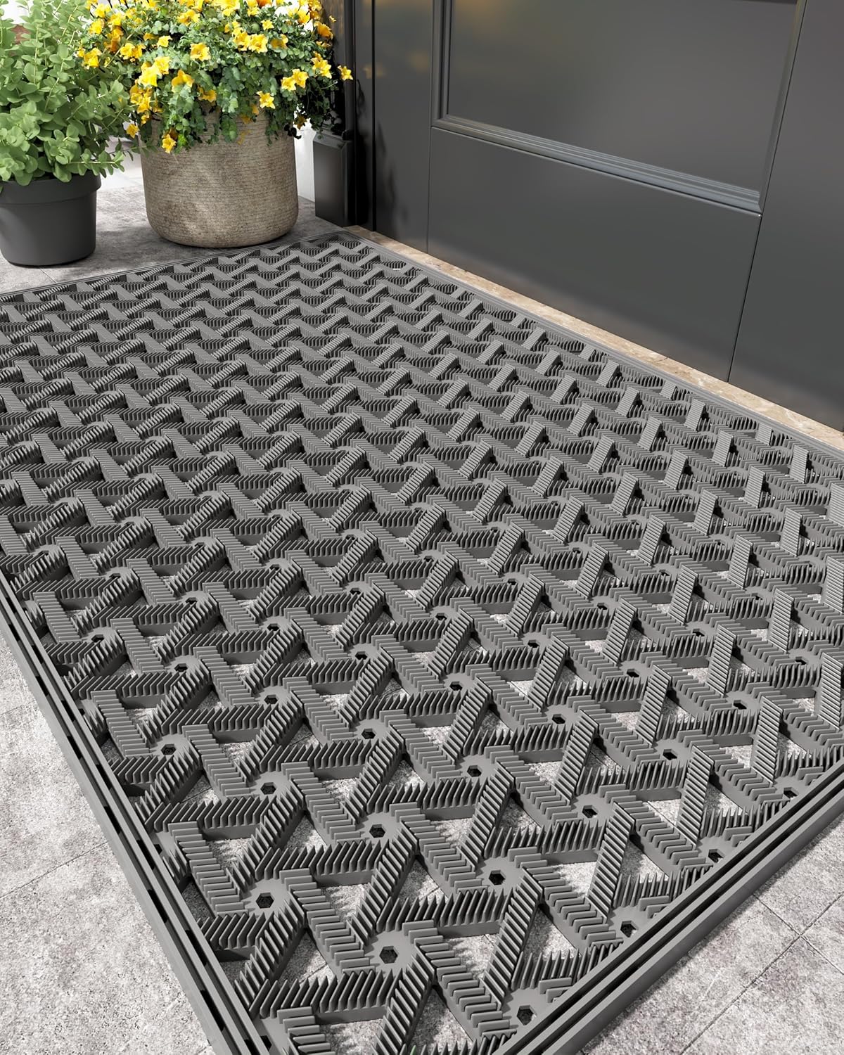 Color&Geometry Heavy Duty Outdoor Welcome Mat for All Weather