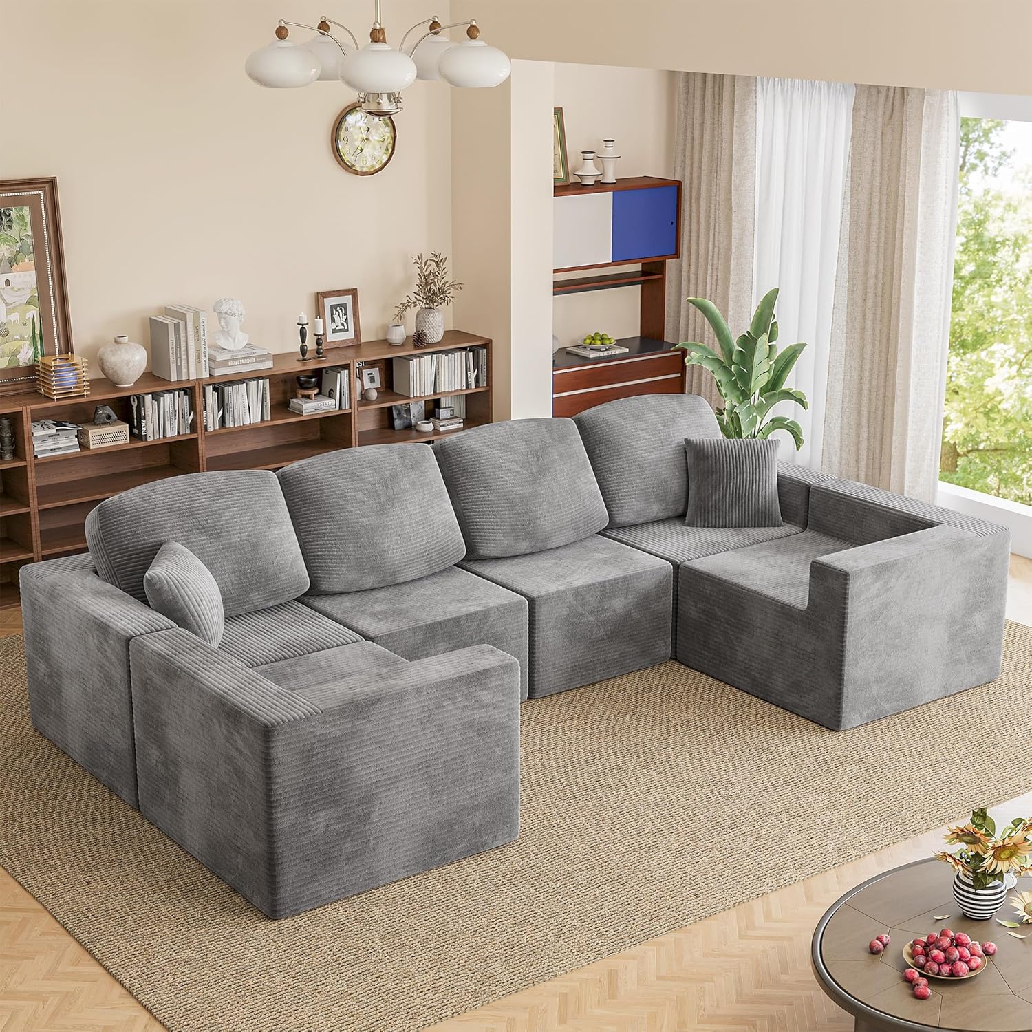 Homall 126 Sectional Couch for Living Room with Deep Seats
