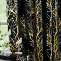 Metallic Blackout Curtains Gold on Black - 63 in Panels