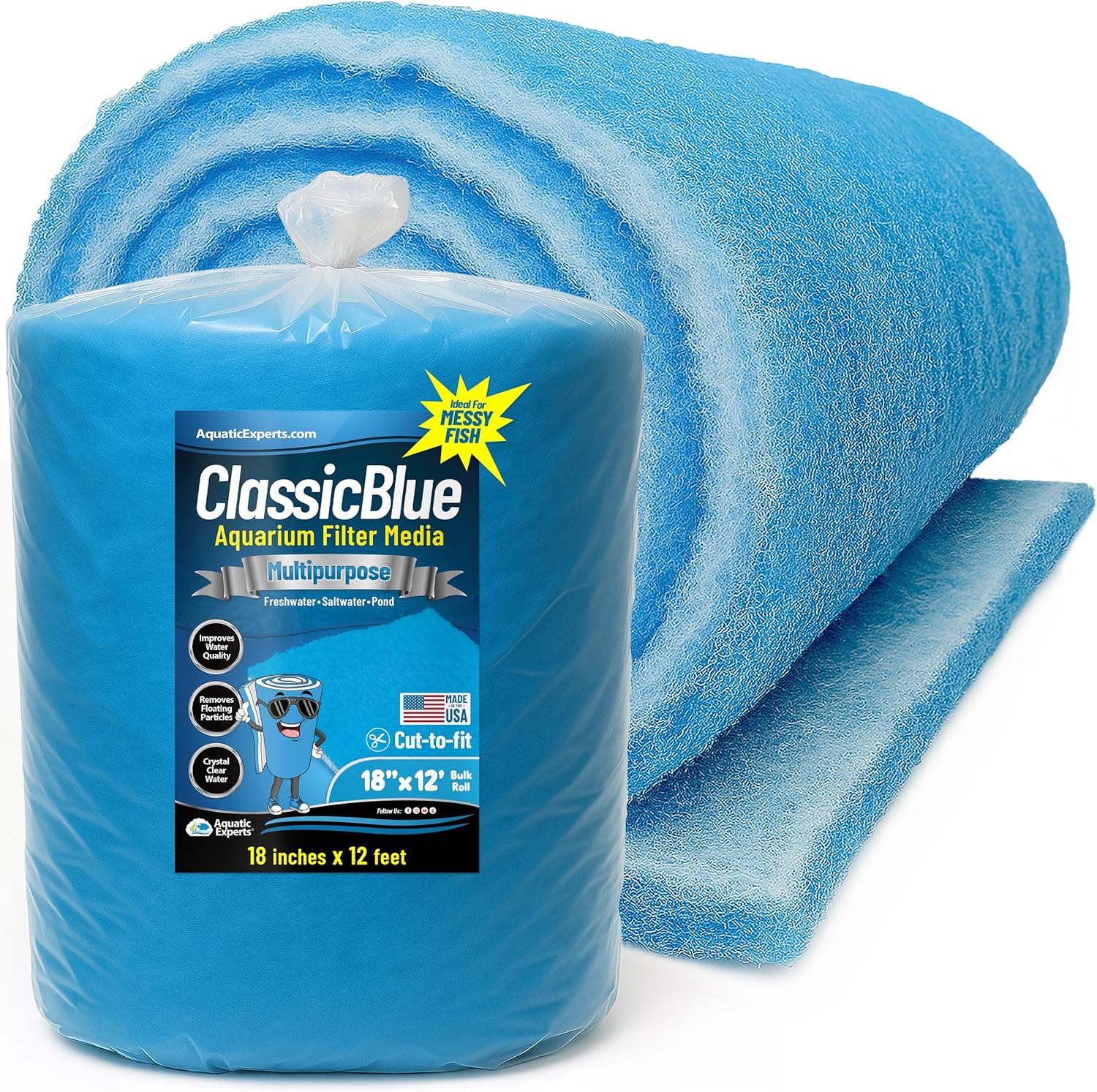 Aquatic Experts Classic Bonded Aquarium Filter Pad for Clear Water