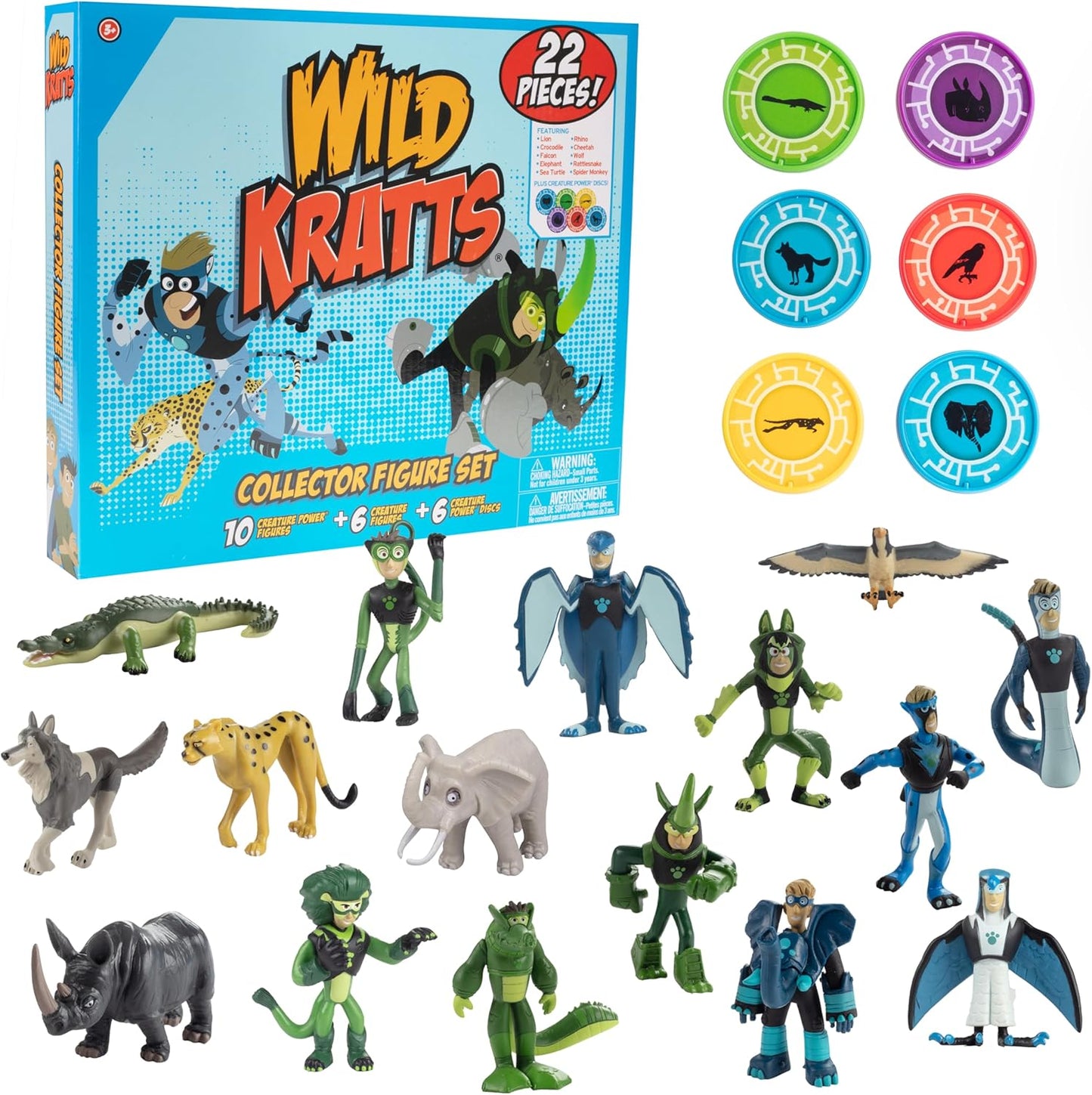 Wild Kratts Action Figures Set - 22-Piece Collector's Toy Set