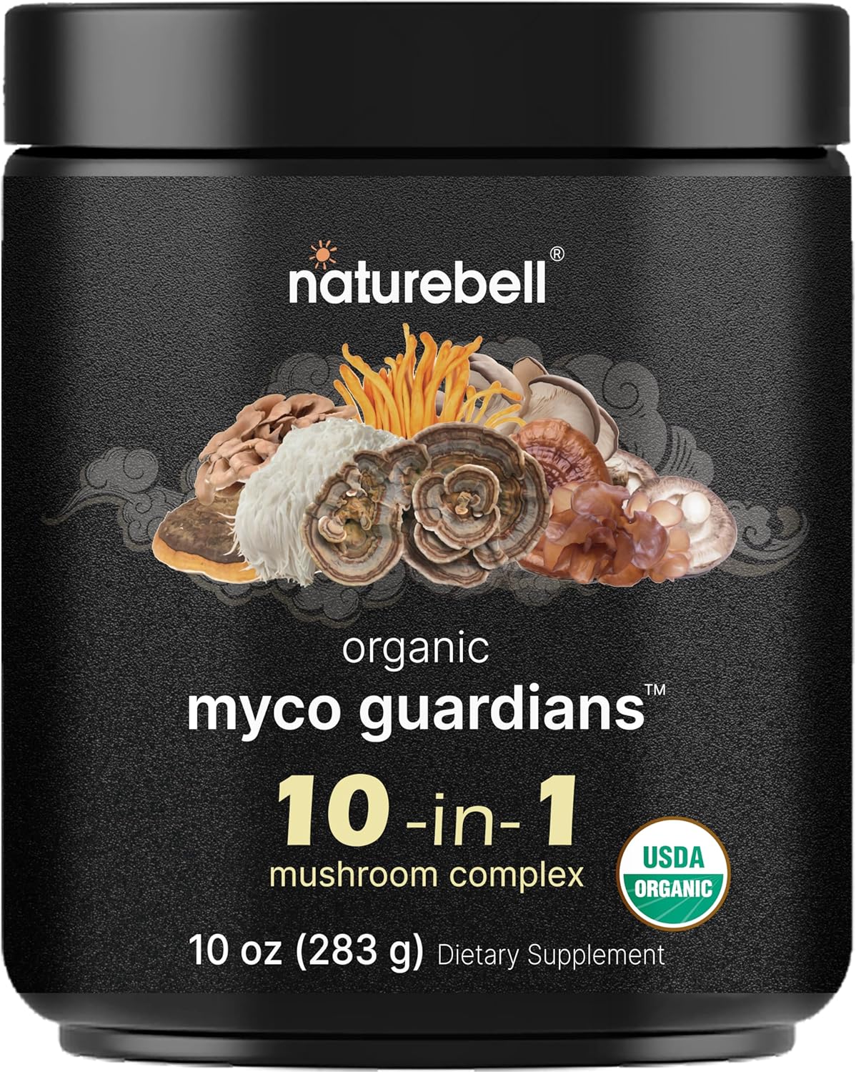 NatureBell Organic Mushroom Powder for Energy and Focus
