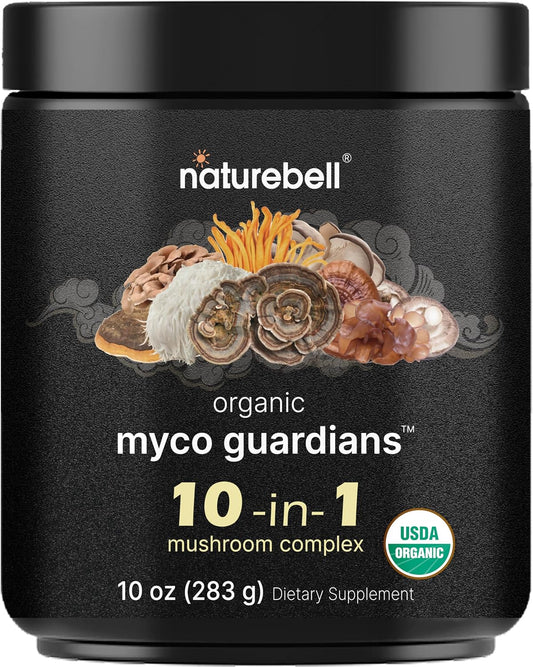 NatureBell Organic Mushroom Powder for Energy and Focus
