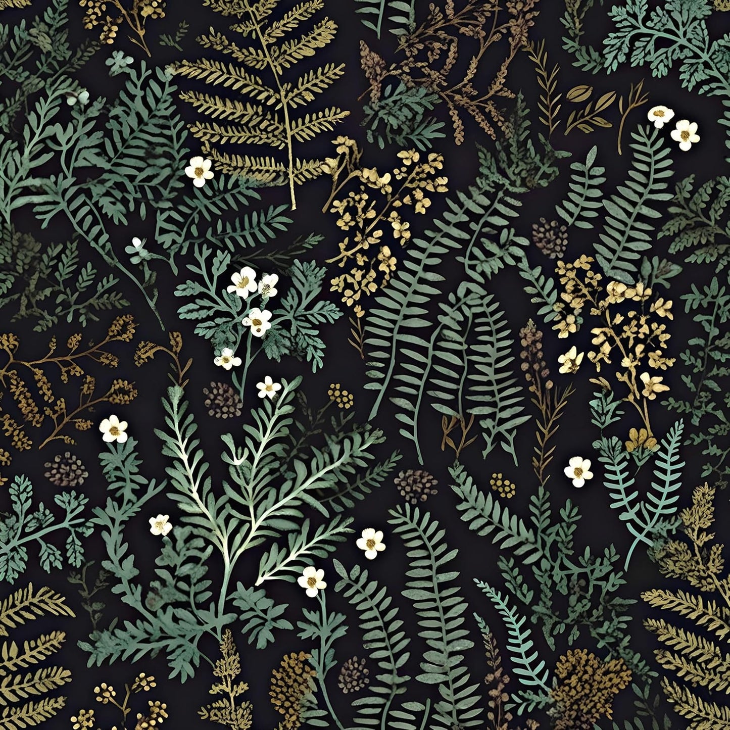 Black Botanical Peel and Stick Wallpaper for Elegant Home Decor