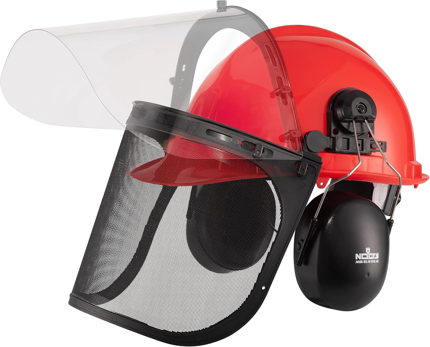 NoCry 6-in-1 Chainsaw Helmet with Face Shield and Ear Muffs