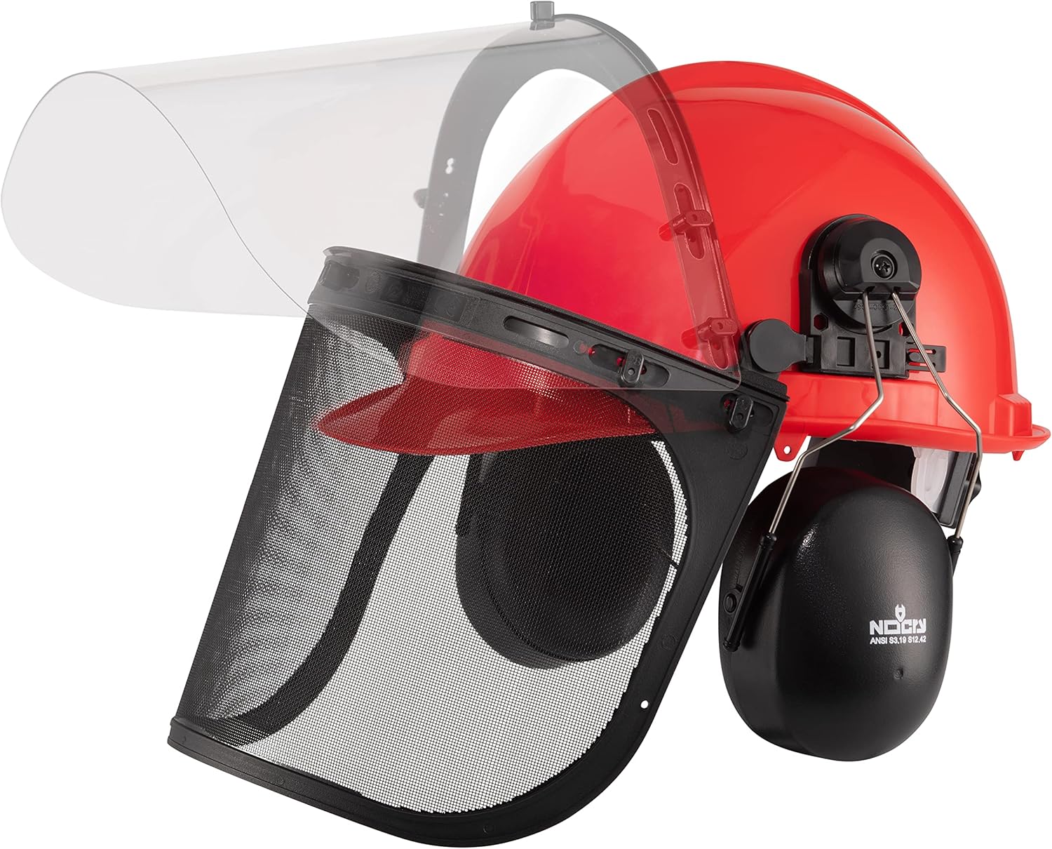 NoCry 6-in-1 Chainsaw Helmet with Face Shield and Ear Muffs