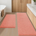 Luxury Chenille Bathroom Rug Set 60in x20in + 32in x20in - Soft