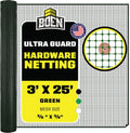 Plastic Mesh Hardware Netting 3 ft x 25 ft Green - Tree and Deck Guard