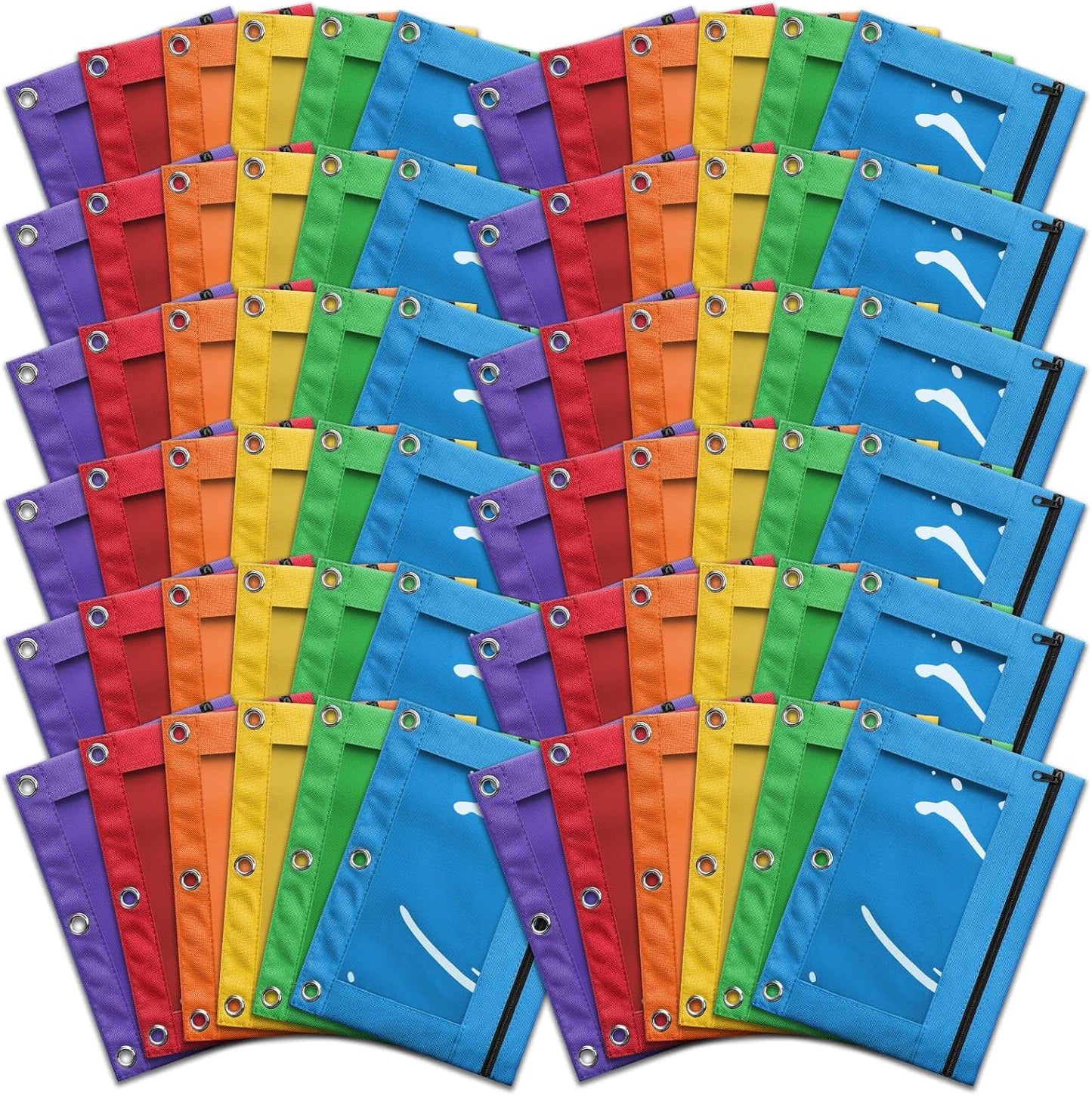 V-Opitos 72 Packs Pencil Pouch for 3 Ring Binder Supplies