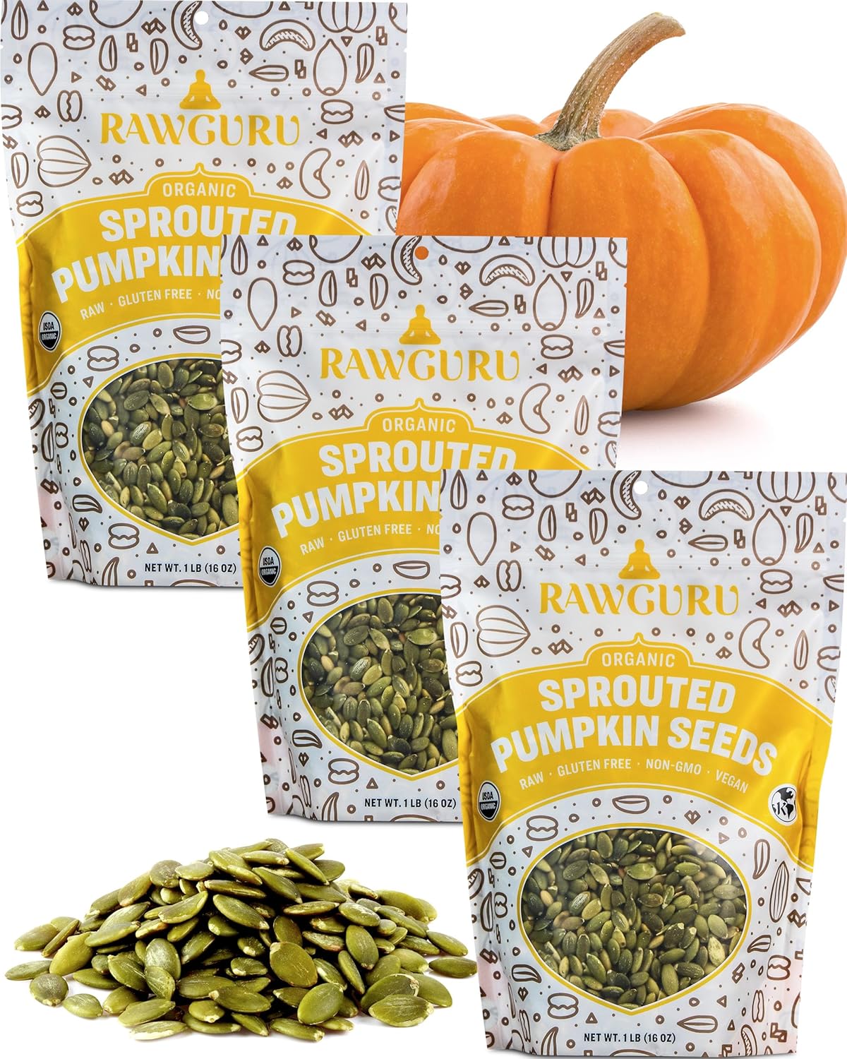 Organic Sprouted Pumpkin Seeds for Nutritious Snacking Delight