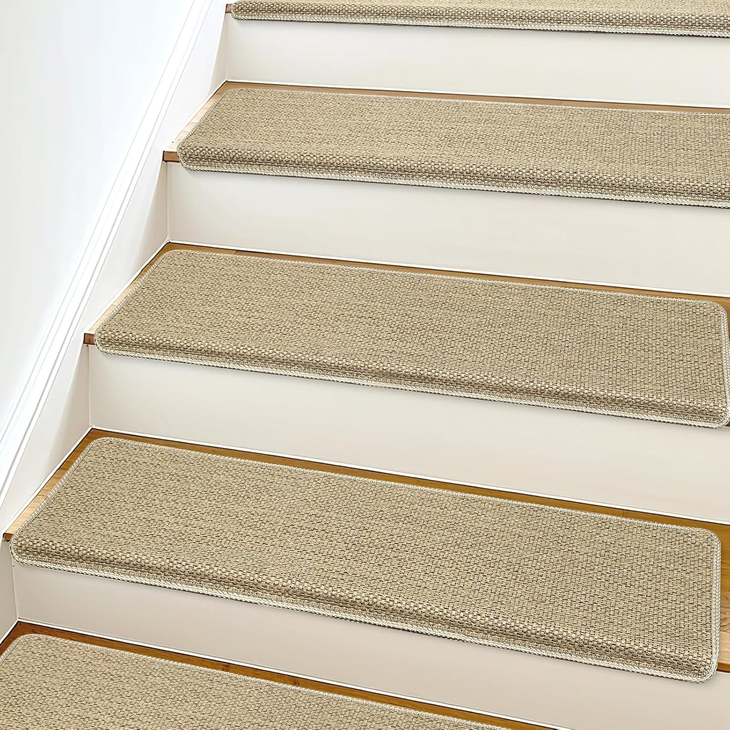 Bullnose Carpet Stair Treads Non Slip for Wooden Steps Indoor