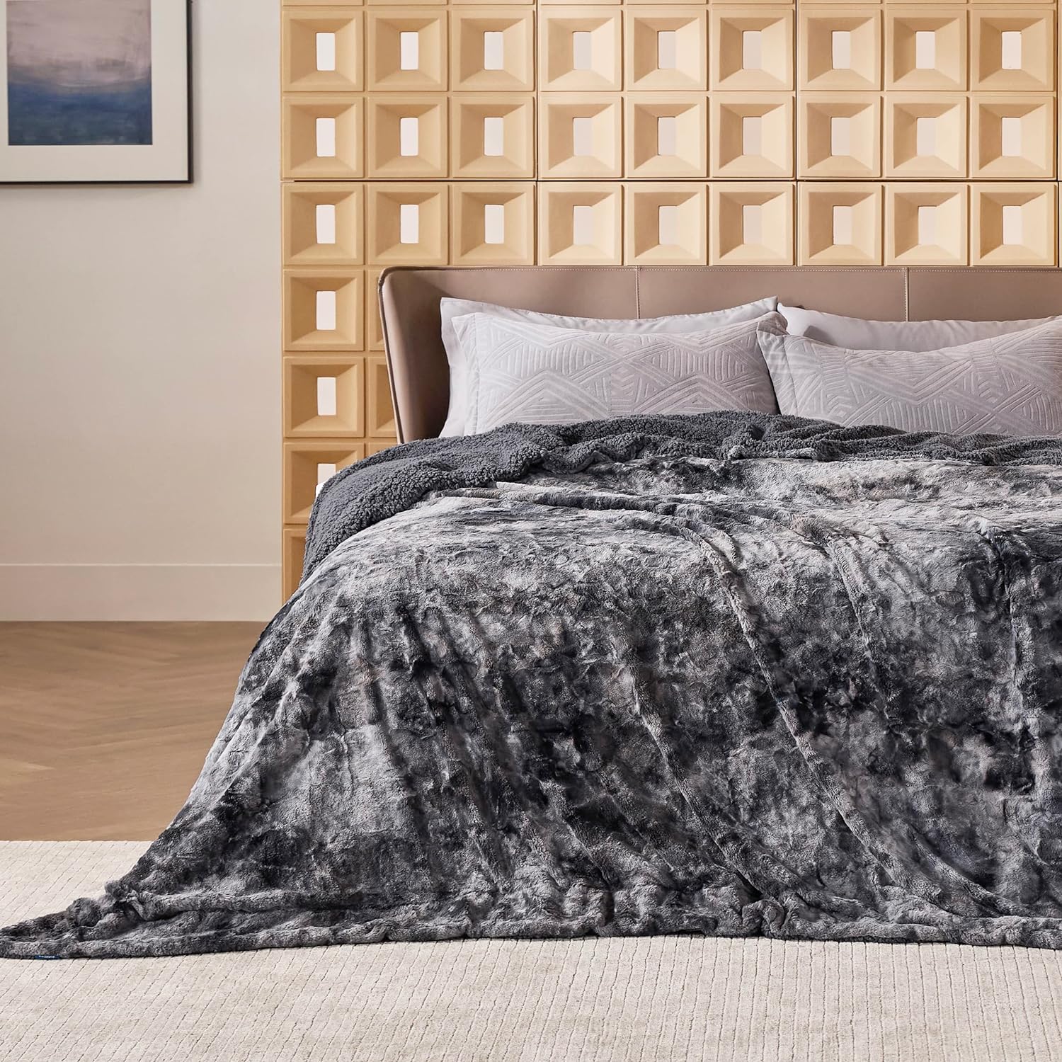 GentleSoft Sherpa Fluffy Blanket Queen Size for Cozy Comfort